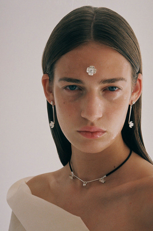Crystal Flower Dual Choker