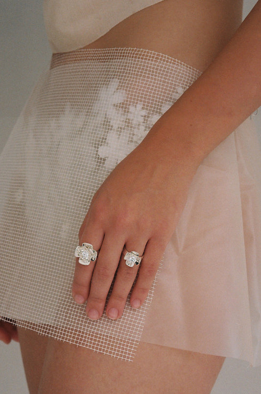 Crystal Flower Ring