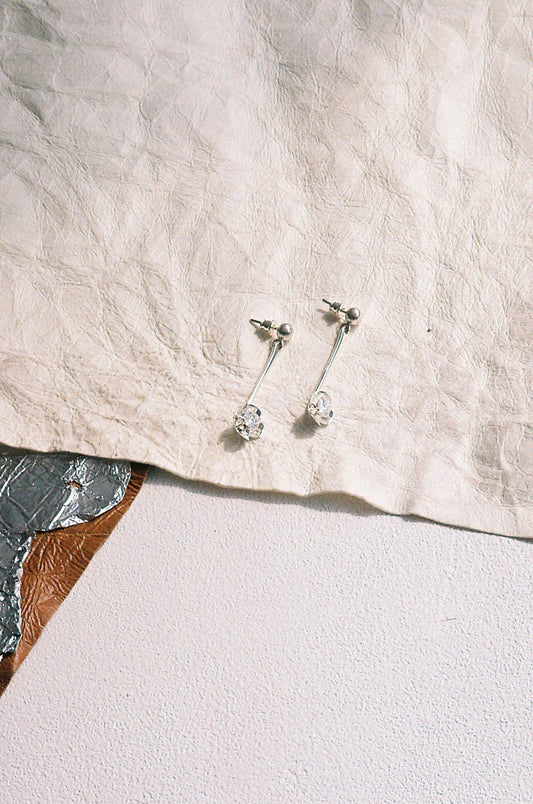 Crystal Flower Drop Earrings, S