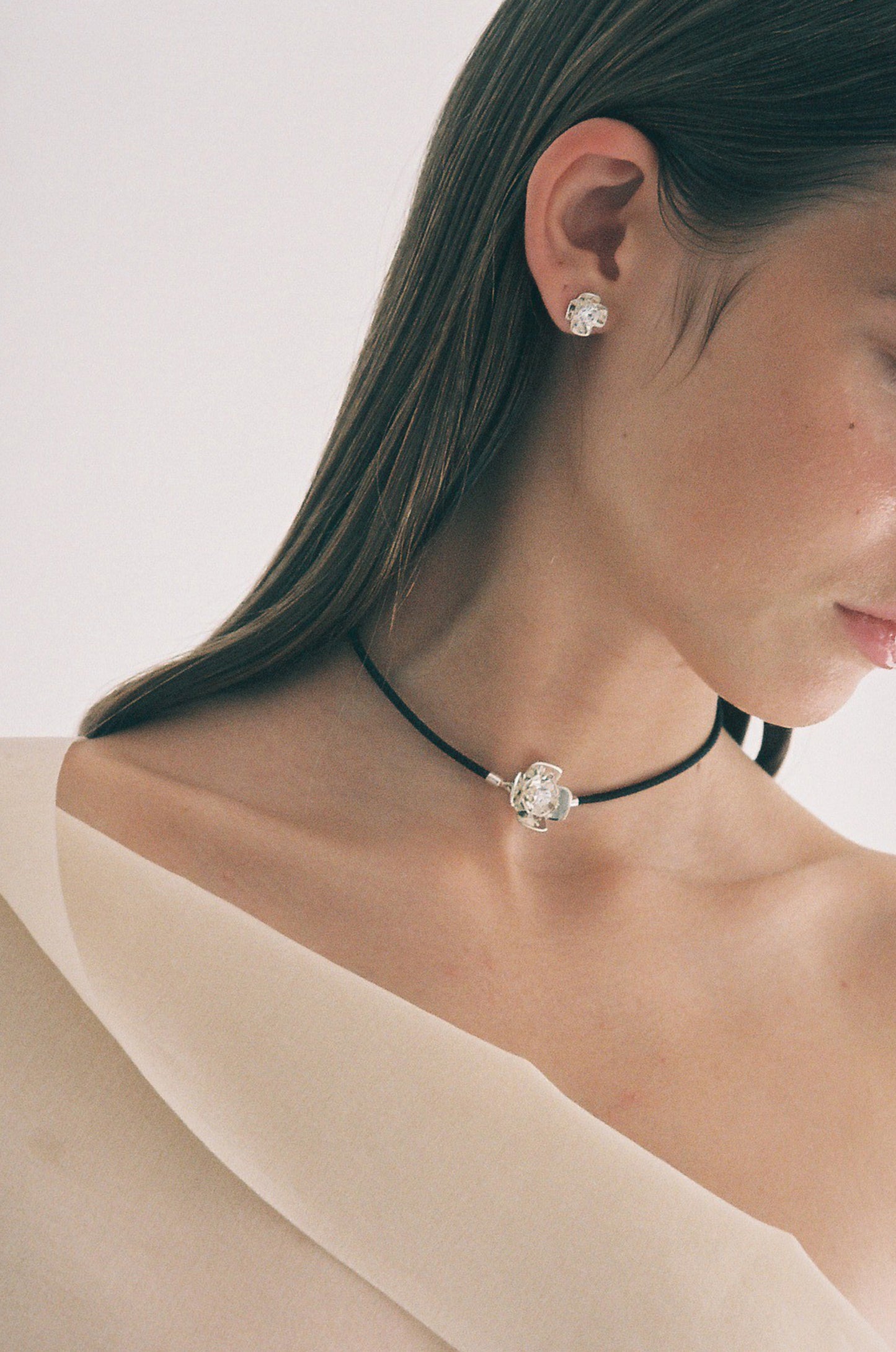 Crystal Flower Studs