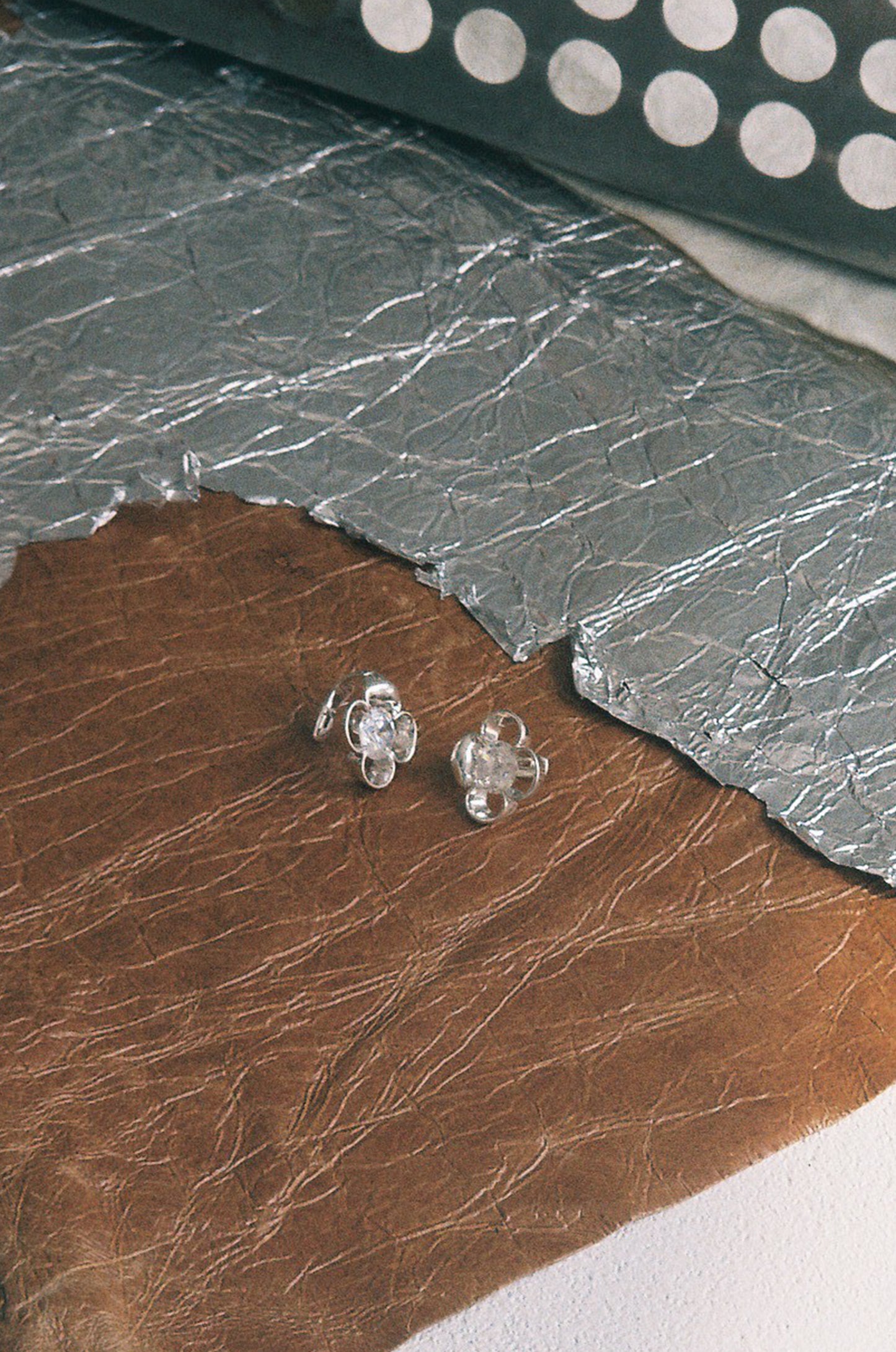 Folded Flower Earrings