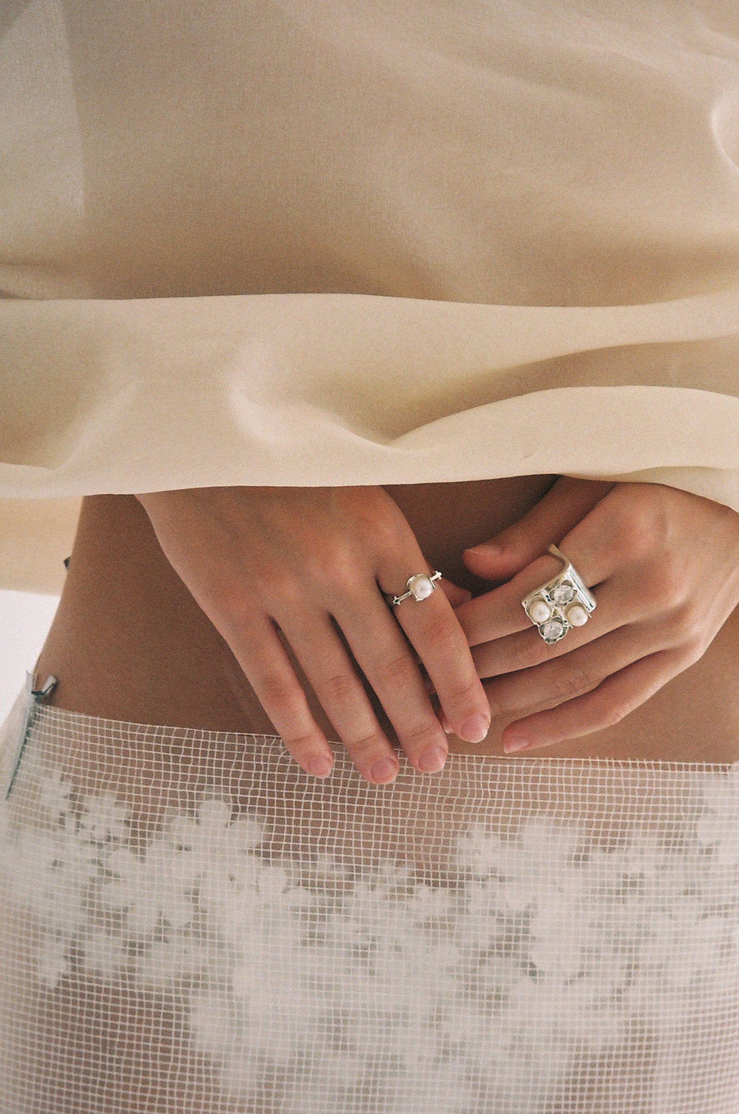 Framed Pearl Ring
