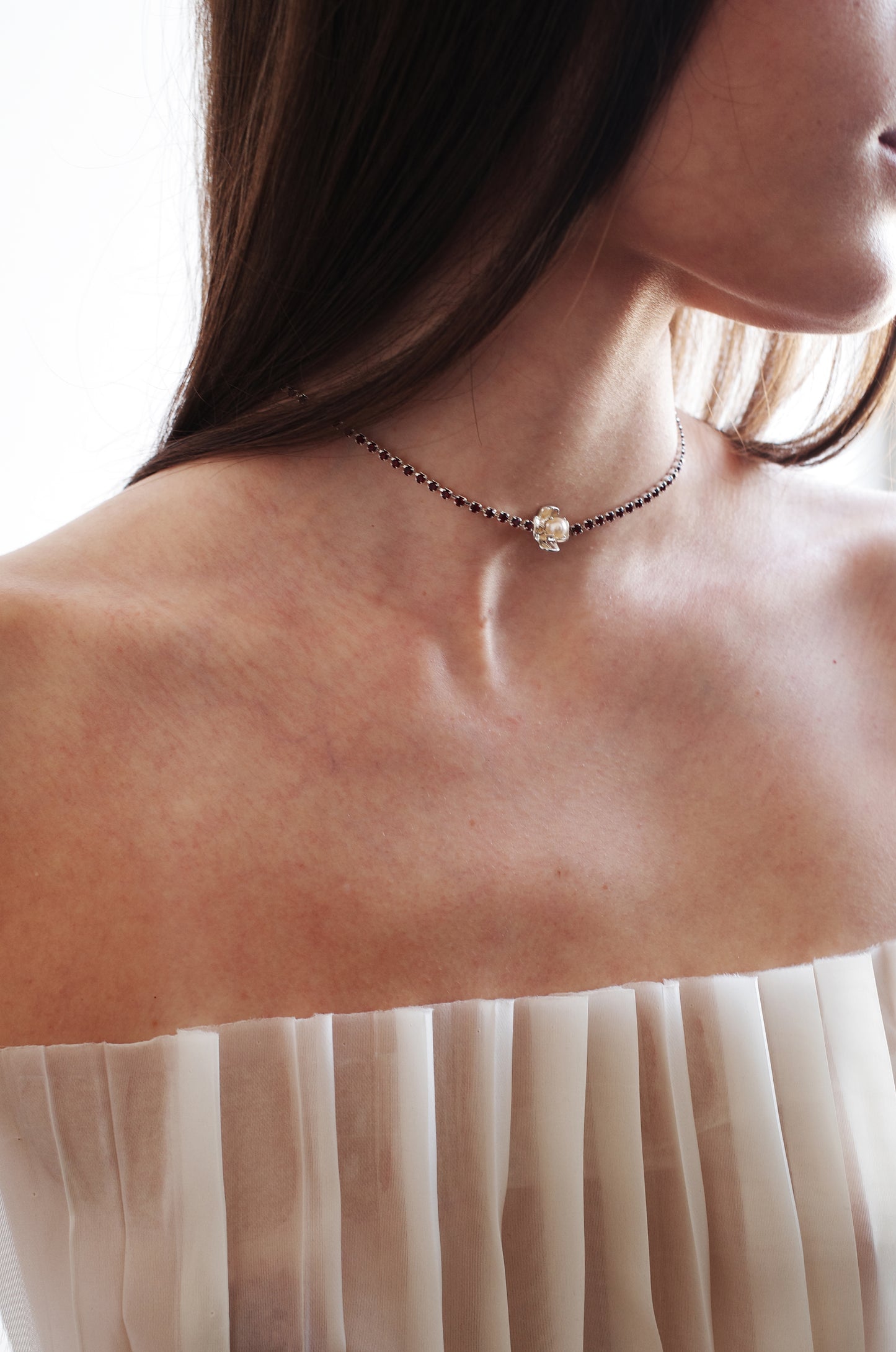 Trillium Choker, in Enigma Red