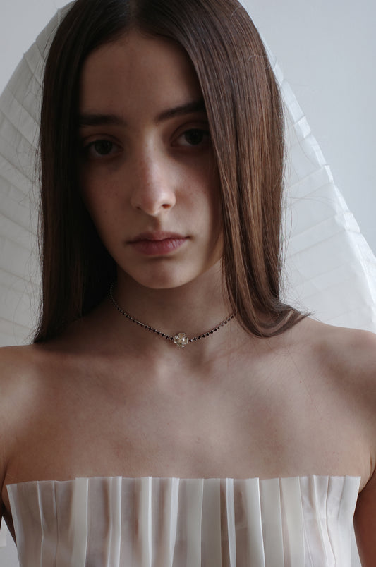 Trillium Choker, in Enigma Red